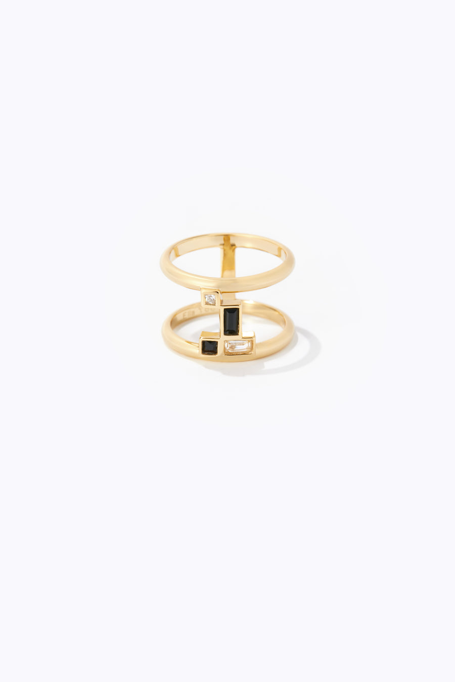 Gentle Mind Black Onyx Ring - 14k Plated Gold