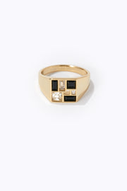 Poetic Mind Black Onyx Ring - 14k Plated Gold