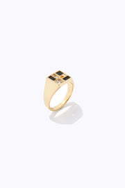 Poetic Mind Black Onyx Ring - 14k Plated Gold