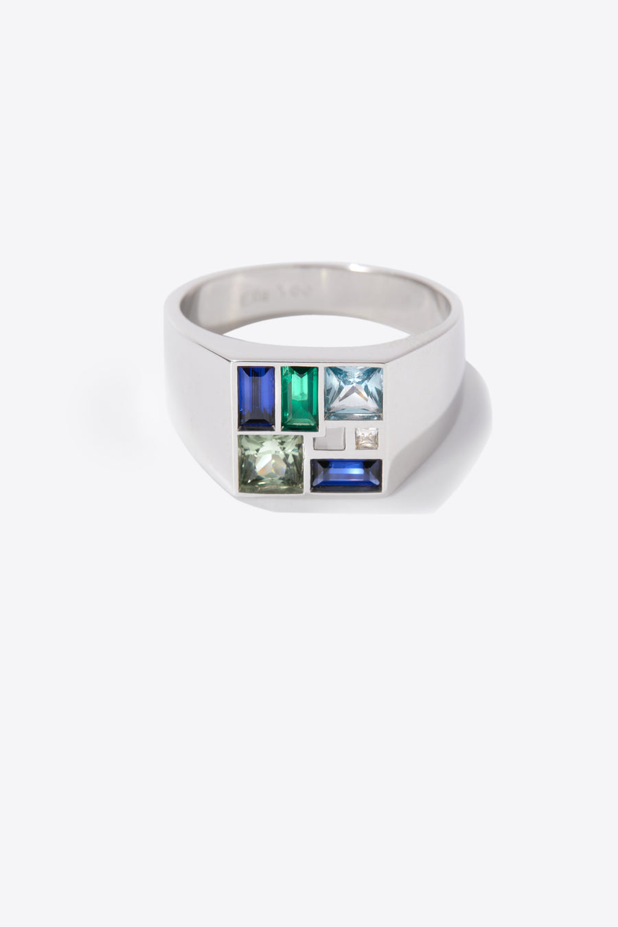 Men's Poetic Mind Blue Sapphire Ring - Sterling Silver